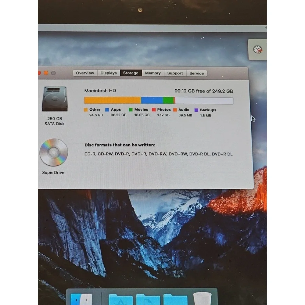 2009 Apple MacBook 13'' Core 2 Duo 2.53GHz 4GB RAM 250GB HD **parts